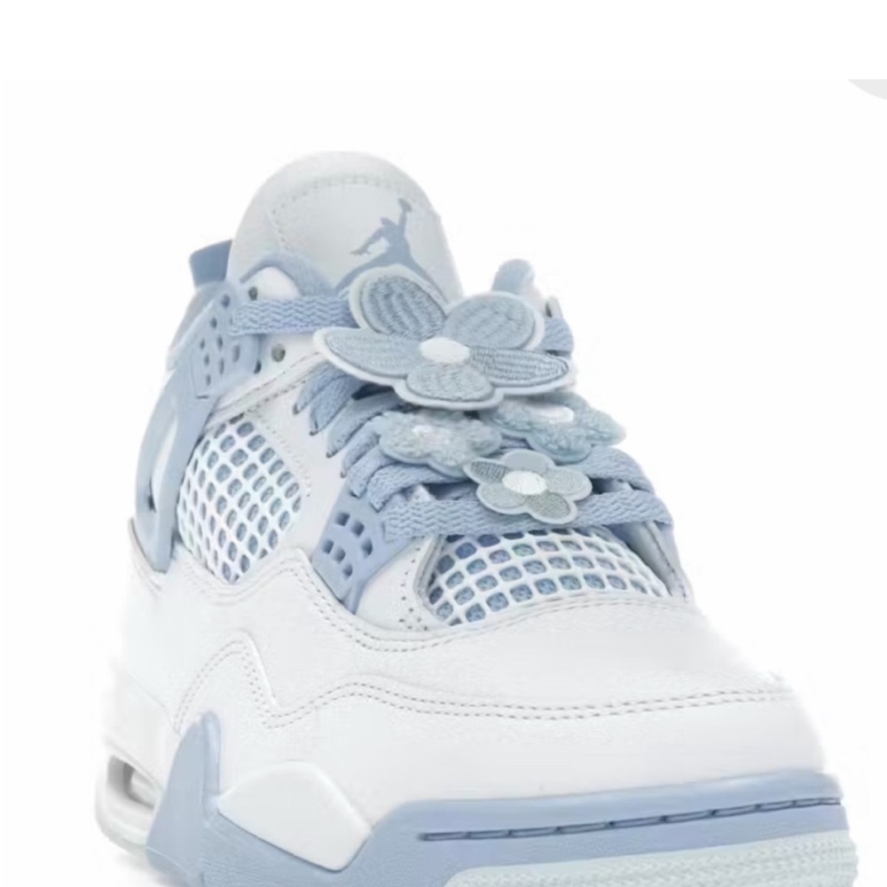 Jordan Women's White and Blue Sneakers